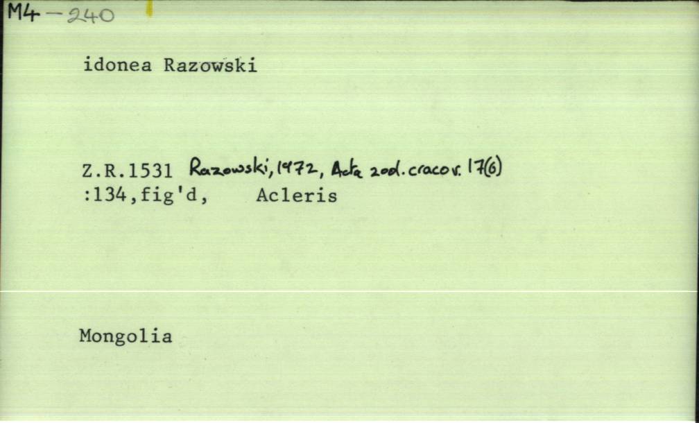 front of card